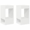 vidaXL Stranska miza 2 pcs Bela 30 x 30 x 56 cm Konstruiran les