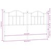 vidaXL Kovinsko nadomestno vzglavje črno 160 cm