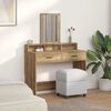 vidaXL Toaletna mizica Umetni hrast 100 x 41 x 140 cm Konstruiran les