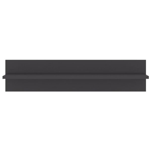 vidaXL Stenska polica 2 kosa visok sijaj siva 80x11,5x18 cm iverna pl.