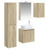 vidaXL Komplet omaric za kopalnico 5 pcs Sonoma hrast