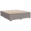 vidaXL Box spring postelja z vzmetnico taupe 200x200 cm blago