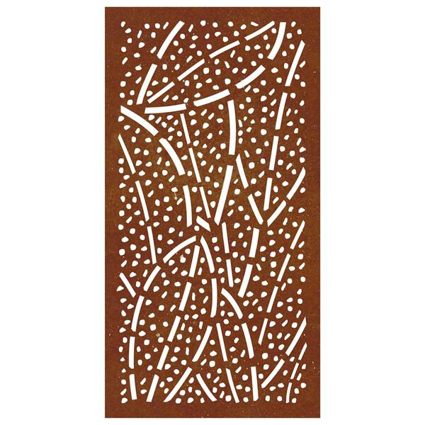 vidaXL Vrtna stenska dekoracija 105x55 cm corten jeklo drevo