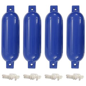 vidaXL Odbijač za čoln 4 kosi modri &Oslash; 14x50 cm PVC