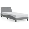vidaXL Posteljni okvir Dover svetlo siv 90x190 cm blago