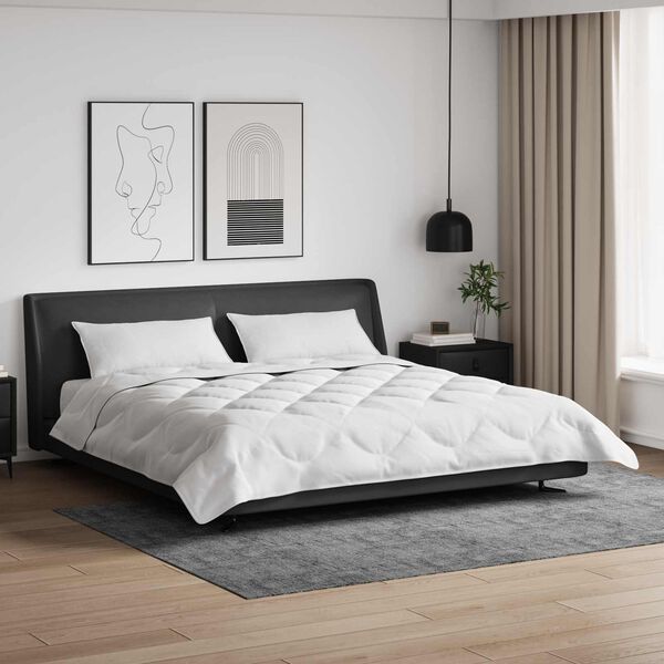 vidaXL Odeja z blazino 3 pcs Bela Mikrofibra