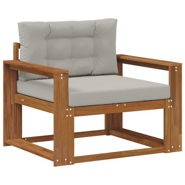 vidaXL Srednji zunanji kavč Masiven les akacije Naravna