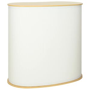 vidaXL Sejemski pult Svetlo rjava in bela 90 x 48 x 93 cm