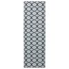 vidaXL Preproga runner ORIZ 1150 gsm Črn mrežast vzorec