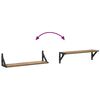 vidaXL Stenske police s polico 2 pcs Umetni hrast 60 x 15 x 15,5 cm