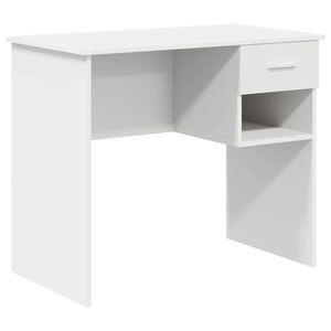vidaXL Miza Bela 90 x 49 x 75 cm Inženirski les