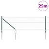 vidaXL Steber ograje. Zelena 25 x 0,6 m (36 mm mreža) Jeklo in PVC
