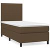 vidaXL Box spring postelja z vzmetnico temno rjava 100x200 cm blago