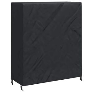 vidaXL Pokrov za pingpong mizo Enobarvno Črna 165 x 70 x 185 cm blago
