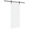 vidaXL Drsna vrata 93 x 232 cm Inženirski les Bela in črna