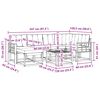 vidaXL Zunanja garnitura za sedenje z blazino 7 pcs Naravna in črna