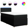 vidaXL Box spring postelja z vzmetnico črn 90x190 cm blago