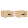 vidaXL Stenska nočna omarica 2 kosa sonoma hrast 35x35x20 cm
