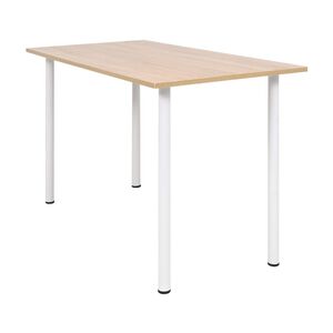 vidaXL Jedilna miza 120x60x73 cm barva hrasta in bela