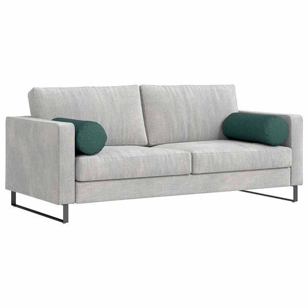 vidaXL Blazine 2 pcs Temno zelena Ø 25 x 70 cm blago