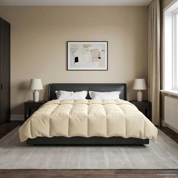 vidaXL Zimska posteljnina &Scaron;onerisan krema 220 x 260 cm Mikrovlakna