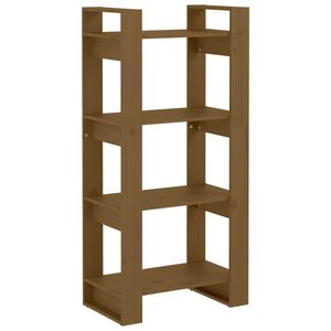 vidaXL Knjižna omara/pregrada medeno rjava 60x35x125 cm trden les