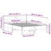vidaXL Posteljni okvir brez vzmetnice vo&scaron;čeno rjav 160x200 cm borovina