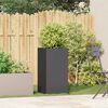 vidaXL Planter Black 40x40x80 cm Hladno valjano jeklo