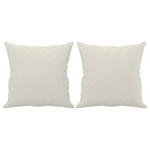 vidaXL Okrasna blazina 2 kosa krem 40x40 cm žamet