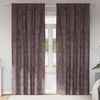 vidaXL Velvete zavese z zavesami 2 pcs Rjava 225 x 140 cm Žamet
