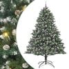vidaXL Umestno božično drevo Zelena 240 cm PVC, plastika in jeklo
