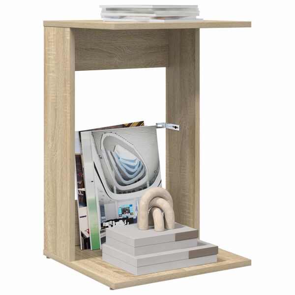 vidaXL Stranska miza Sonoma hrast 40 x 38 x 62,5 cm Konstruiran les