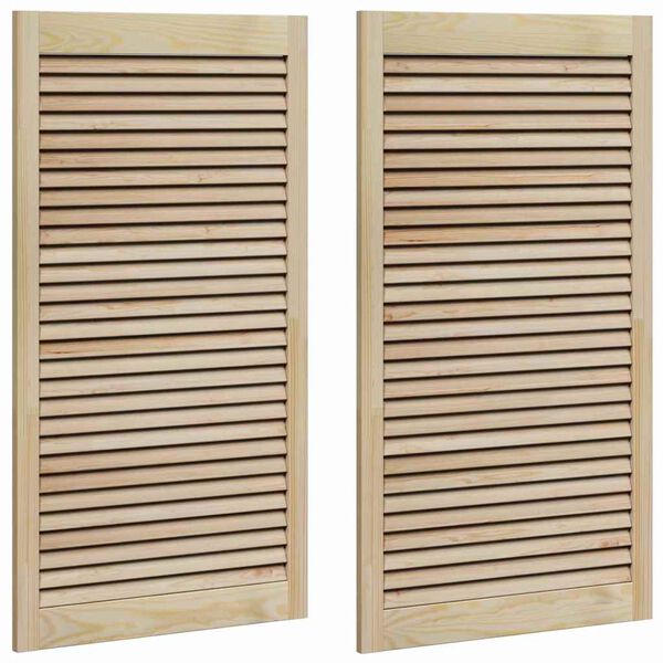 vidaXL Vrata omare z vrati 2 pcs Naravna 110 x 2,1 x 59,5 cm