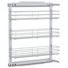 vidaXL Izvlečna kuhinjska ko&scaron;ara 3-nadstropna srebrna 47x15,5x55,5 cm