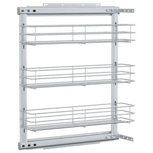 vidaXL Izvlečna kuhinjska ko&scaron;ara 3-nadstropna srebrna 47x15,5x55,5 cm
