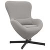 vidaXL Jajčast stol Svetlo siva 63 x 73 x 90 cm blago