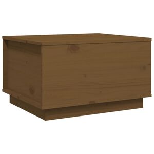 vidaXL Klubska mizica medeno rjava 60x50x35 cm trdna borovina