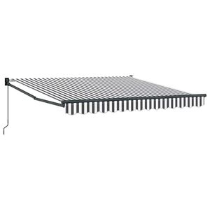 vidaXL Zložljiva tenda antracit in bela 3x2,5 m blago in aluminij