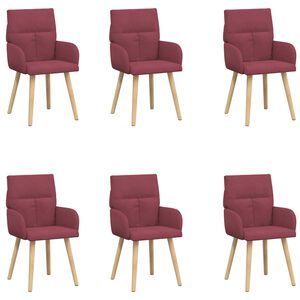 vidaXL Jedilni stoli 6 kos Blago Vinorodna rdeča 60 x 56 x 96 cm