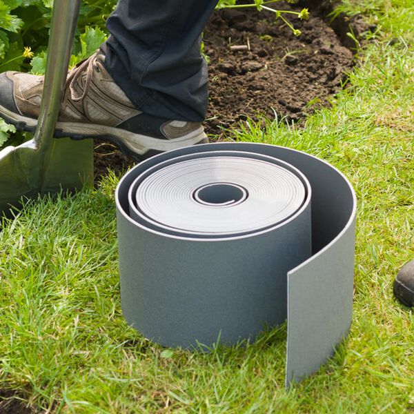 Nature Vrtna obroba 0,15x10 m siva