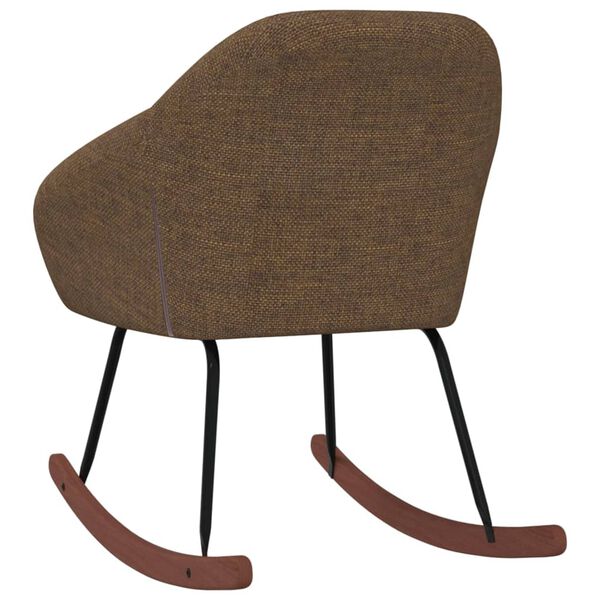 vidaXL Gugalni stol rjavo blago