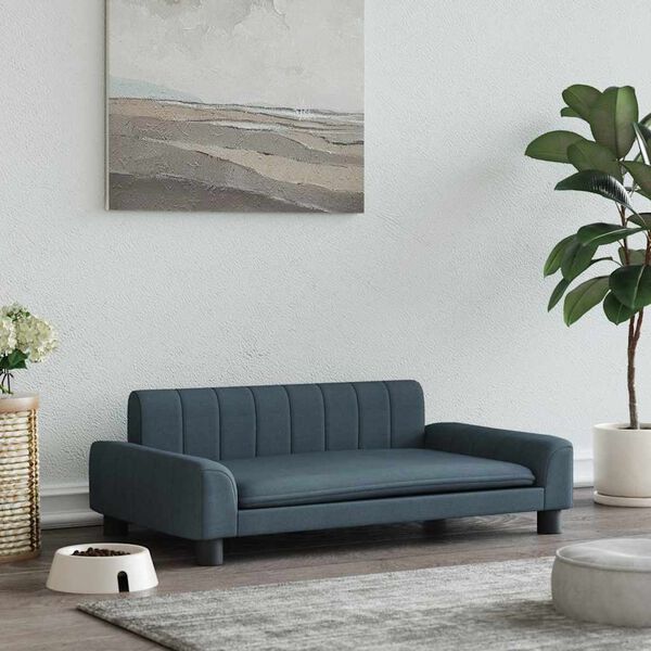 vidaXL Pasja postelja temno siva 90x53x30 cm blago