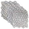 vidaXL Pebble plo&scaron;čice Bela 30 x 30 cm Rečni prod
