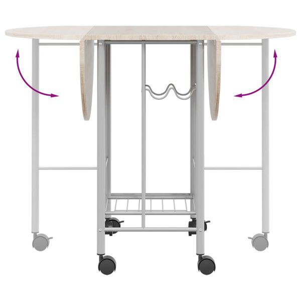 vidaXL Zložljiva jedilna garnitura 5-delna MDF