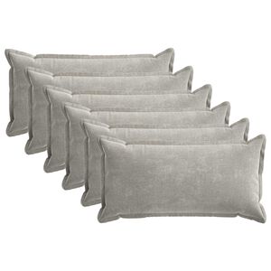 vidaXL Prevleka za blazino 6 pcs HOUTEN Svetlo siva 40 x 70 cm