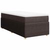 vidaXL Box spring postelja z vzmetnico temno rjava 100x200 cm blago