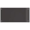 vidaXL Zaščita za kuhinjo 2 pcs Temno siva 80 x 40 cm kaljeno steklo