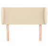 vidaXL Vzglavje z u&scaron;esi krem 83x23x78/88 cm blago
