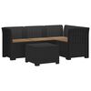 vidaXL 4-sedežna vrtna sofa z blazinami, rattan videz PP Antracit
