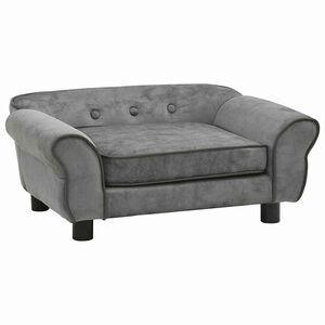 vidaXL Pasji kavč temno siv 72x45x30 cm iz pli&scaron;a